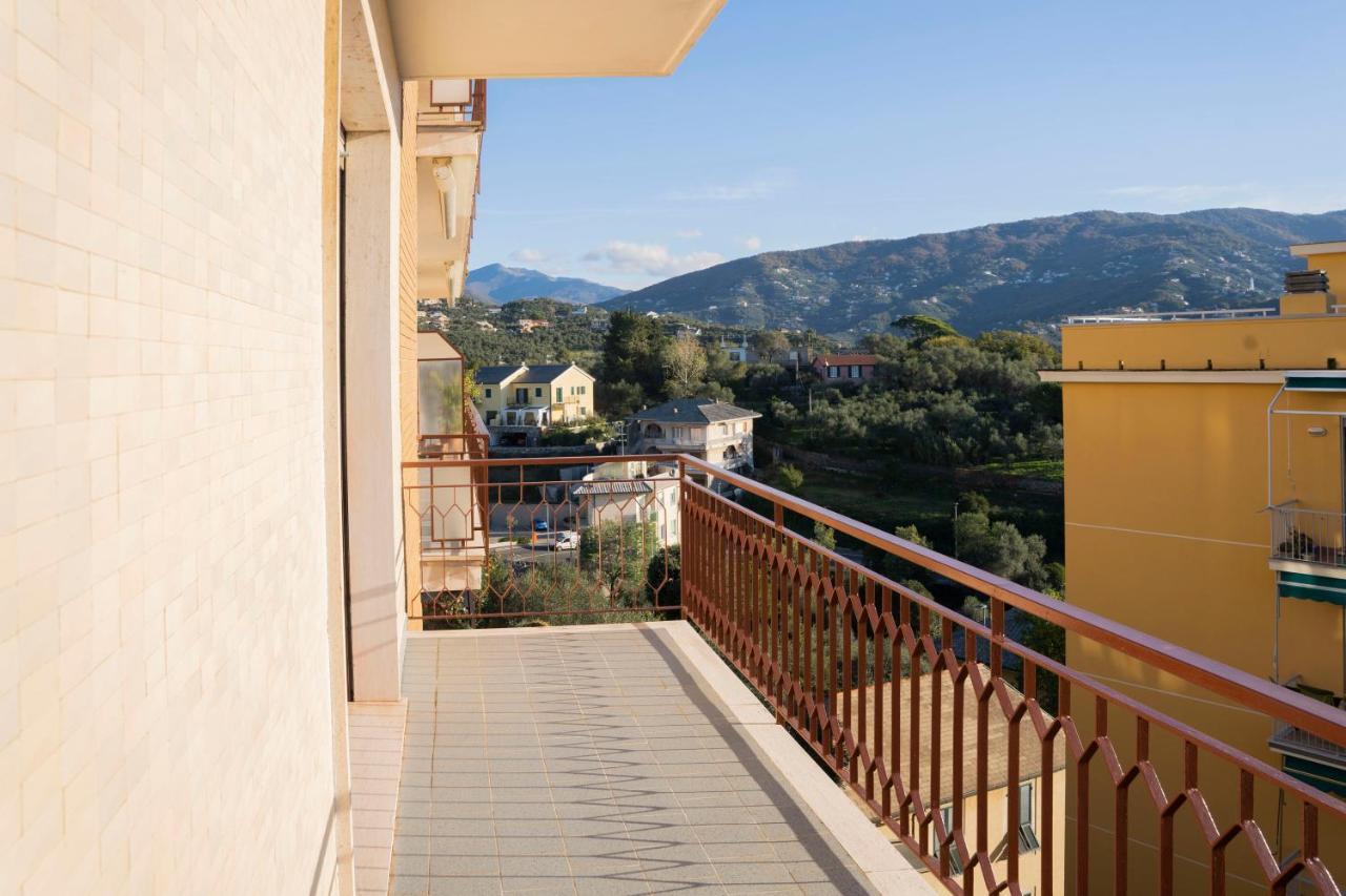 Appartamento 093 - Casa Panorama, Vista Mare E Vista Portofino, 500 Metri Centro Di Chiavari, Posto Auto Gratis Incluso Esterno foto